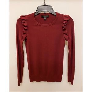 Ann Taylor Sweater w/ Ruffle Shoulders